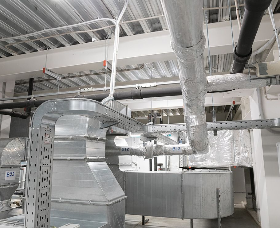 крепление сетей в вентиляционных камерах