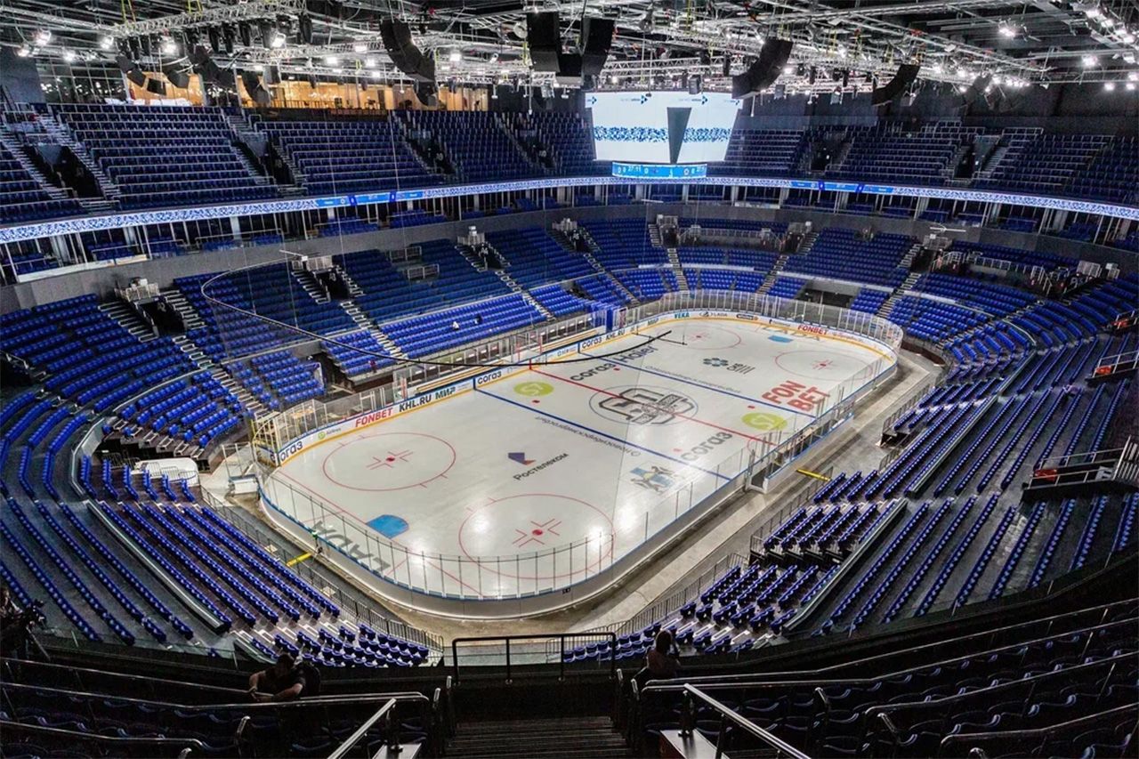 Медиакуб для ледовой арены в новосибирске